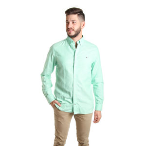 Tommy Hilfiger pánská zelená košile - M (307)